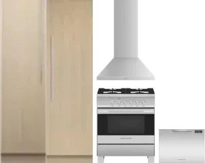 5 Piece Package Includes Refrigerator, Freezer, Range, Hood And Dishwasher